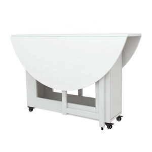 Nhà Máy Bán Buôn Hiện Đại Vòng Folding Bàn Ăn Gỗ Mở Rộng Bộ Bàn Ăn - Product Image 4