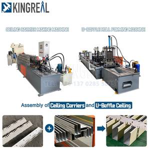Abgehängtes Deckens ystem Gipskarton Decken träger Rollen form maschine Lineare Streifen Schall wand Decken träger Maschine CE - Product Image 3
