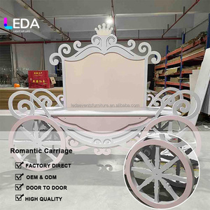 LEDA Vente flash Chariots de présentation de bonbons en PVC avec roues pour mariages, baby showers, anniversaires, fêtes - Product Image 3