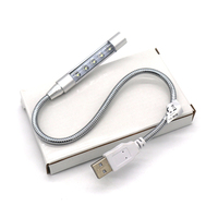 Mini veilleuse USB lampe à LED flexible en métal pour ordinateur portable Gadget USB promotionnel pour la lecture