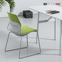 Chaise de bureau pliable empilable en PP pour atelier, conférence et formation, fabriquée en Chine