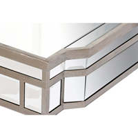 Table basse miroir en MDF 108x61x44 Argent