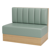 Canapé-banc de restaurant haut de gamme XZY, mobilier de café commercial, hôtel, banquette vert pâle, ensemble de table et de chaises en bois