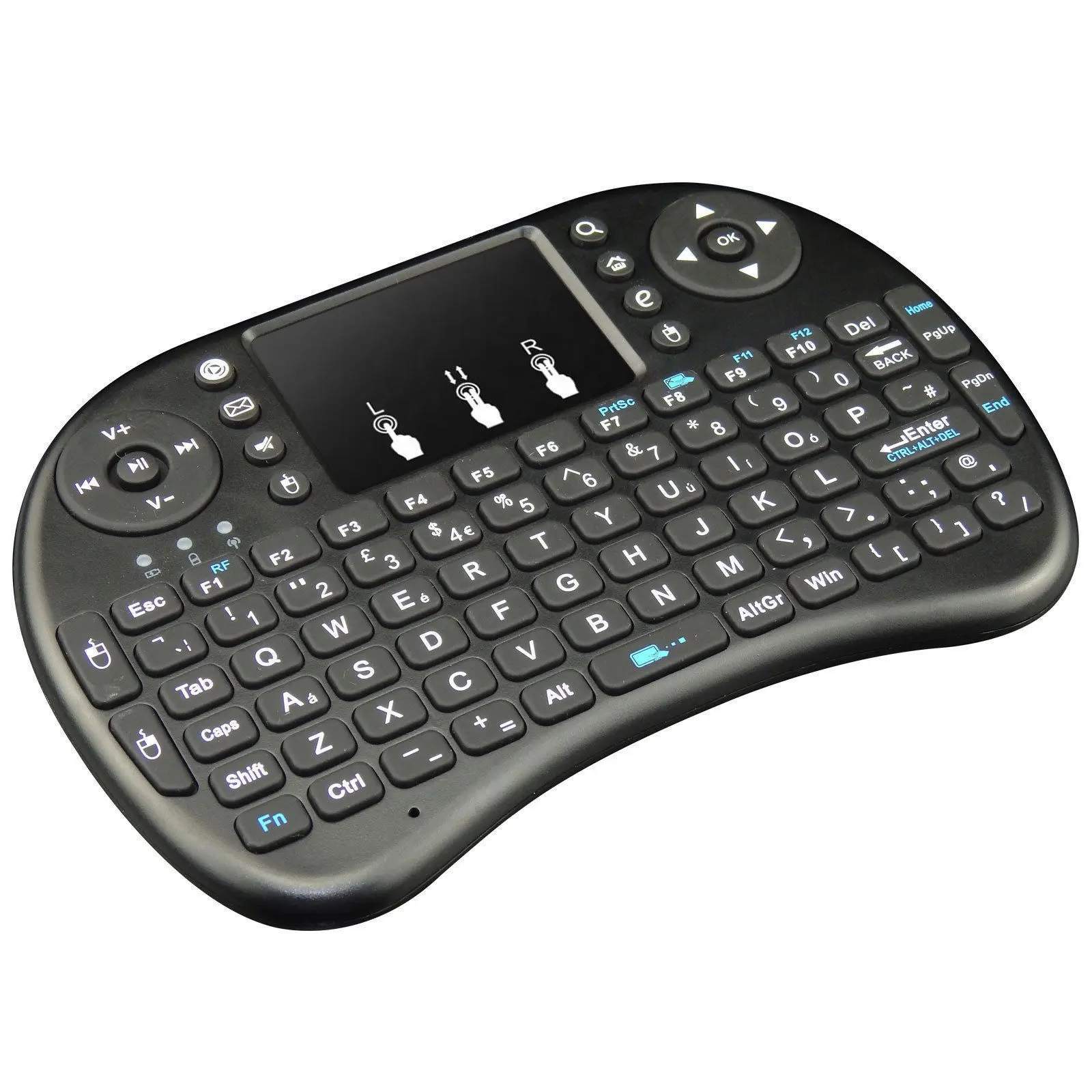 I8 Keyboard nirkabel Mini 2.4G, Mouse nirkabel Fly Air, Touchpad untuk Android, TV pintar, kotak PC