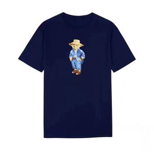 T-<span class=keywords><strong>shirt</strong></span> décontracté coréen pour <span class=keywords><strong>femme</strong></span> à col rond, imprimé ours, en coton respirant avec motif animalier - Product Image 2