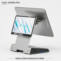 Terminal de point de vente pliable Android Windows avec écran tactile de 15,6 pouces, caisse enregistreuse, vente directe d'usine, fournisseur OEM personnalisé