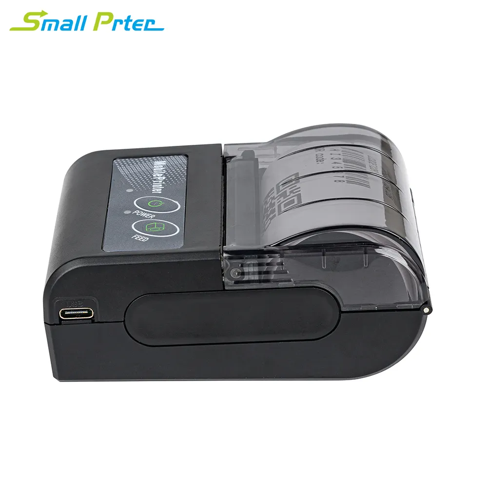 MP-58mini Portable Bluetooth +USB Thermal Printer Mini Printer 58mm Bluetooth With Leather Case
