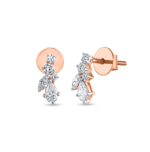 Boucles d'oreilles rondes en diamant de qualité supérieure conçues pour améliorer votre beauté naturelle avec l'élégance de l'Inde - Product Image 1