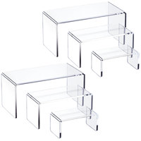Ensemble de table à dessert moderne en acrylique, présentoir à gâteaux et en-cas pour buffet avec étagères transparentes écologiques