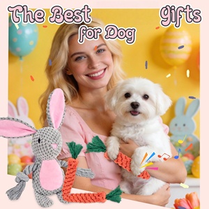 Custom Eco Friendly Squeaky Dog Chew Toys Durable <b>Stuffed</b> <b>Animal</b> Sound Pet Plush Toy for Aggressive Chewers Puppy Teeth Clean - Product Image 5