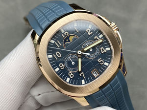 2025 Hot Selling High-end Men's Mechanical <b>Watch</b> with Gold <b>Ring</b> and Blue Dial and Moon Phase Multi-function <b>Watch</b> - Product Image 5