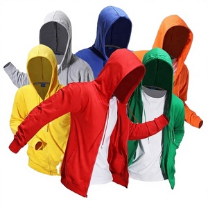 Custom Embroidered Print Logo <b>Thin</b> Zipper Men's Plus Size Autumn 100% Cotton Hooded Sweatshirts Over Size <b>Hoodies</b> - Product Image 3