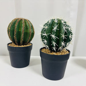 <span class=keywords><strong>Cactus</strong></span> Artificial en Maceta de Plástico de 20 cm de Alto para Decoración del Hogar, Escritorio, Plantas Verdes Duraderas Resistentes a Caídas, Bodas, Navidad - Product Image 2