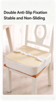 Coussin rehausseur pour chaise haute enfant 39x39cm en mousse haute densité, coussin de siège bébé avec housse lavable en soie glacée, épaisseur 5cm 10cm
