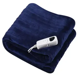 Home Office Use Fast Heating 6 Levels Heated Blanket Electric Throw Blanket with Double-Layer Over Blanket
