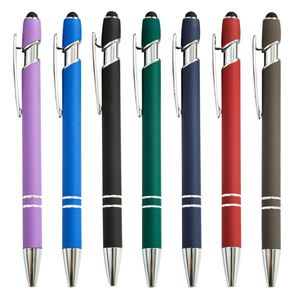 Stylo publicitaire capacitif à écran tactile, corps en métal et plastique, option logo personnalisé, 4 couleurs, stylo créatif publicitaire de beauté - Product Image 1