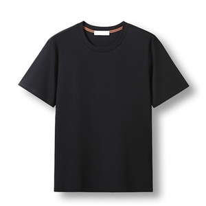 T-shirt de luxe pour homme style LP Old Money en mélange modal et coton, haut de gamme, col rond uni, personnalisable, décontracté, avec logo sur mesure, OEM - Product Image 2