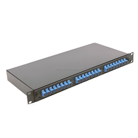 Panel Patch Fiber Berkualitas Tinggi 24-Port untuk Rak dengan Konektor LC/SC, Dukungan POE/GSM/GPRS/SDK untuk Penggunaan Pusat Data