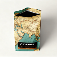 Sachets Doypack Personnalisés Imprimés 125g, 250g, 500g, 1kg avec Feuille d'Aluminium Stratifiée et Matériaux Recyclés pour l'Emballage du Café