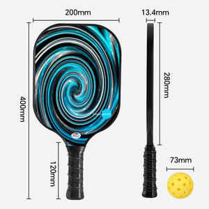 Ensemble de raquettes de pickleball PanelSou bleu paon antidérapant avec sac de transport et balles pour jeu en extérieur - Product Image 3
