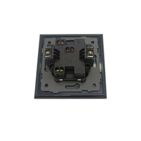 Wellsdiy - Interruptores y Enchufes Eléctricos de Pared de Alta Calidad, Estándar Europeo, Panel de Vidrio Moderno, 1 Grupo, 250 V, 16 A