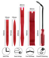 QEEPEI Outil multifonction pour voiture, Pince coupante diagonale, Extracteur de clous à pression, Extracteur de joints, Extracteur de rivets, Ensemble de 6 pièces en plastique