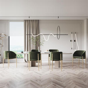 Chaises de salle à manger en acier de luxe italien <span class=keywords><strong>Habitat</strong></span> avec revêtement en cuir - Écologiques et durables pour les restaurants et les hôtels - Product Image 4