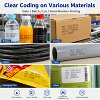Imprimante jet d'encre CIJ DF-C500 pour une productivité élevée, codage automatique de la date/du numéro de lot sur les bouteilles, les cartons, les câbles, les sacs en plastique et le papier