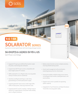 Inversor Híbrido Solis de 16 kW, 380 V, Bifásico, 48 V, S6-EH2P16K03-SV-YD-L-US, Versión Estadounidense, Certificado para Sistemas Solares - Product Image 5