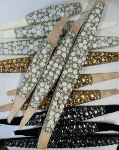 Vente en gros de chaussures avec strass personnalisé bling accessoire pour dame sandales avec strass cristal - Product Image 2