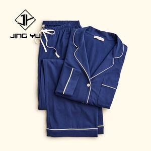 Conjunto de Pijama de Fibra de Bambú Ecológica para Mujer, Tejido de Punto Acanalado Suave, Top Largo y Pantalones, Ropa de Dormir de Algodón y Seda Personalizada - Product Image 4