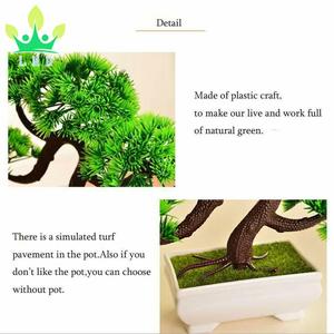 Mini albero Bonsai artificiale <span class=keywords><strong>di</strong></span> pino per interni ed esterni decorazione <span class=keywords><strong>di</strong></span> piante <span class=keywords><strong>di</strong></span> simulazione <span class=keywords><strong>di</strong></span> saluto - Product Image 3