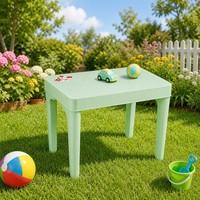 Table d'activités pour enfants en plastique, coins arrondis, faible hauteur, pour tout-petits, maternelle, préscolaire, facile à nettoyer, robuste, pour l'intérieur