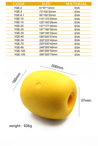 YQE-15 Chine 225g Jaune Ovale EVA Moussant Flotteur Boule 125*160*28mm Filet De <span class=keywords><strong>Pêche</strong></span> Flotteur - Product Image 5