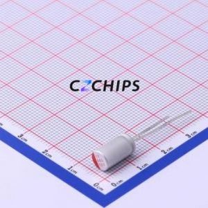 ตัวเก็บประจุแบบแข็ง SPT1AM681E12OR แบบ Through hole (THT), ขนาด D6.3xL12 มม. 680uF 20% 10V 2.5 มม. - Product Image 1