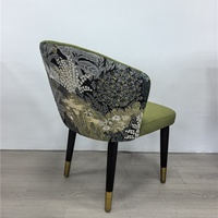 Fauteuil simple rembourré en bois massif, style moderne, pour la maison, le salon, l'hôtel, le café, la réception