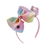 Bandeau à gros nœud pour filles, avec couleur dégradée, accessoires pour cheveux, idéal pour la fête des enfants, nouvelle collection