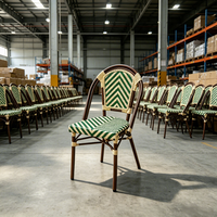 Fauteuil de salle à manger moderne en aluminium léger avec structure métallique pour usage extérieur dans les hôtels, restaurants, parcs et cours