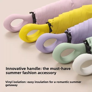 <span class=keywords><strong>Parapluie</strong></span> manuel classique portable 5 plis, baleines renforcées en fibre de verre, <span class=keywords><strong>petite</strong></span> <span class=keywords><strong>taille</strong></span>, grande protection UV50+, résistant au soleil et à la pluie, logo personnalisé - Product Image 3