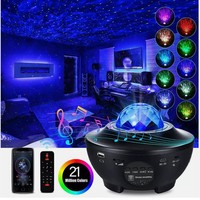 Mini veilleuse LED USB pour Bluetooth télécommande ciel étoilé projecteur ondulation couleurs de l'eau alimenté par batterie