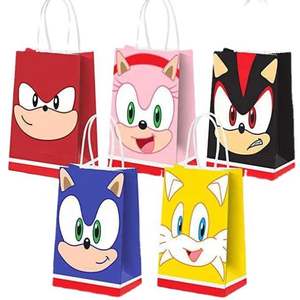 Sacs en papier de Noël ETpack avec motif Père Noël, sacs cadeaux pour bonbons, sacs de shopping avec poignée pour la décoration de Noël et du Nouvel An - Product Image 4