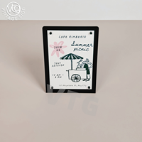 Support de signalisation magnétique de table avec autocollants alphabet, support d'affichage réutilisable noir et blanc pour la décoration des cafés, boulangeries et magasins.