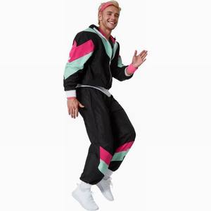 Bộ trang phục dự tiệc theo chủ đề Disco dành cho nam, áo khoác và quần phối màu, kiểu dáng hài hước thập niên 1980, trang phục tập luyện nam, bộ đồ thể thao cổ điển thập niên 80 - Product Image 2