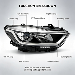 Conjunto de Faro Delantero Izquierdo (Lado del Conductor) para <span class=keywords><strong>Honda</strong></span> OEM 33150-TXE-H01, Repuesto de Iluminación Automotriz - Product Image 3