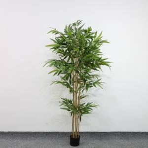 Pianta verde artificiale falso vaso di bambù grande decorazione per pavimento interno ricco di bambù Bonsai grande paesaggio di piante verdi - Product Image 1