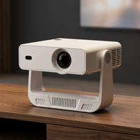 Projecteur domestique LCD JUNUO Android 14 720p avec haut-parleur externe portable, design unique, correction trapézoïdale automatique, décodage 4K