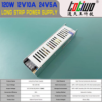 Alimentation à découpage 110V 220V CA vers CC 12V10A 24V5A 120W à profil mince pour éclairage LED, transformateur PSU, certification CE, SMPS