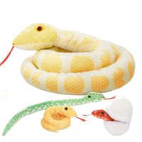 Coussin en peluche polyester motif Salamandre et Serpent Mère et Enfant, Poupée d'animaux en peluche pour Halloween, 31cm-50cm, pour les 14 ans et plus