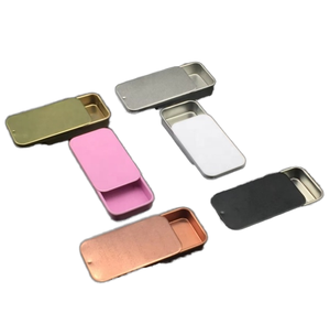 กล่องดีบุกโลหะสีดำภาชนะบรรจุกระป๋องสี่เหลี่ยมเปล่าสำหรับยาสีฟันน้ำหอมบลัชลูกอมเครื่องประดับยาหัตถกรรม - Product Image 3