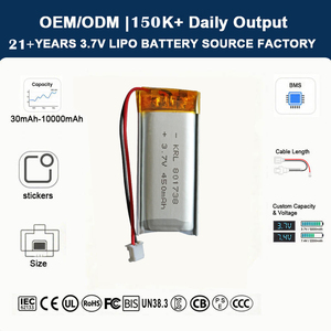 Manufacturer KC Certified 3<strong>.</strong>7v 801738 450mAh lithium battery Cell for Korea Market Smart Devices Customized Solution - Product Image 1